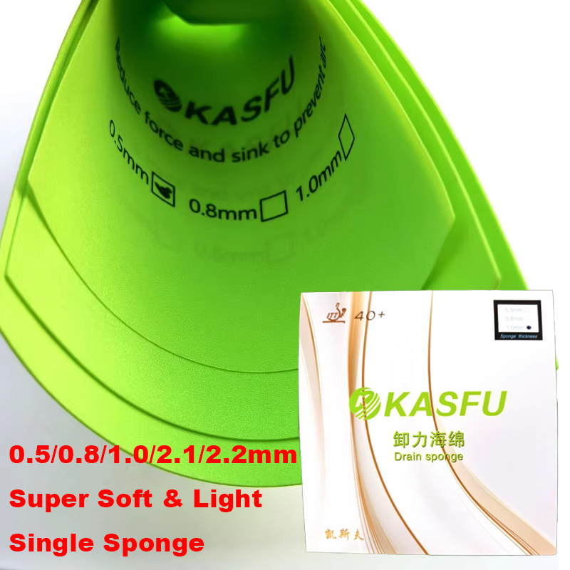 Badminton Single - 0,5/0,8/1,0/2,1/2,2 mm Tischtennisschläger-Schwamm, superweicher und leichter