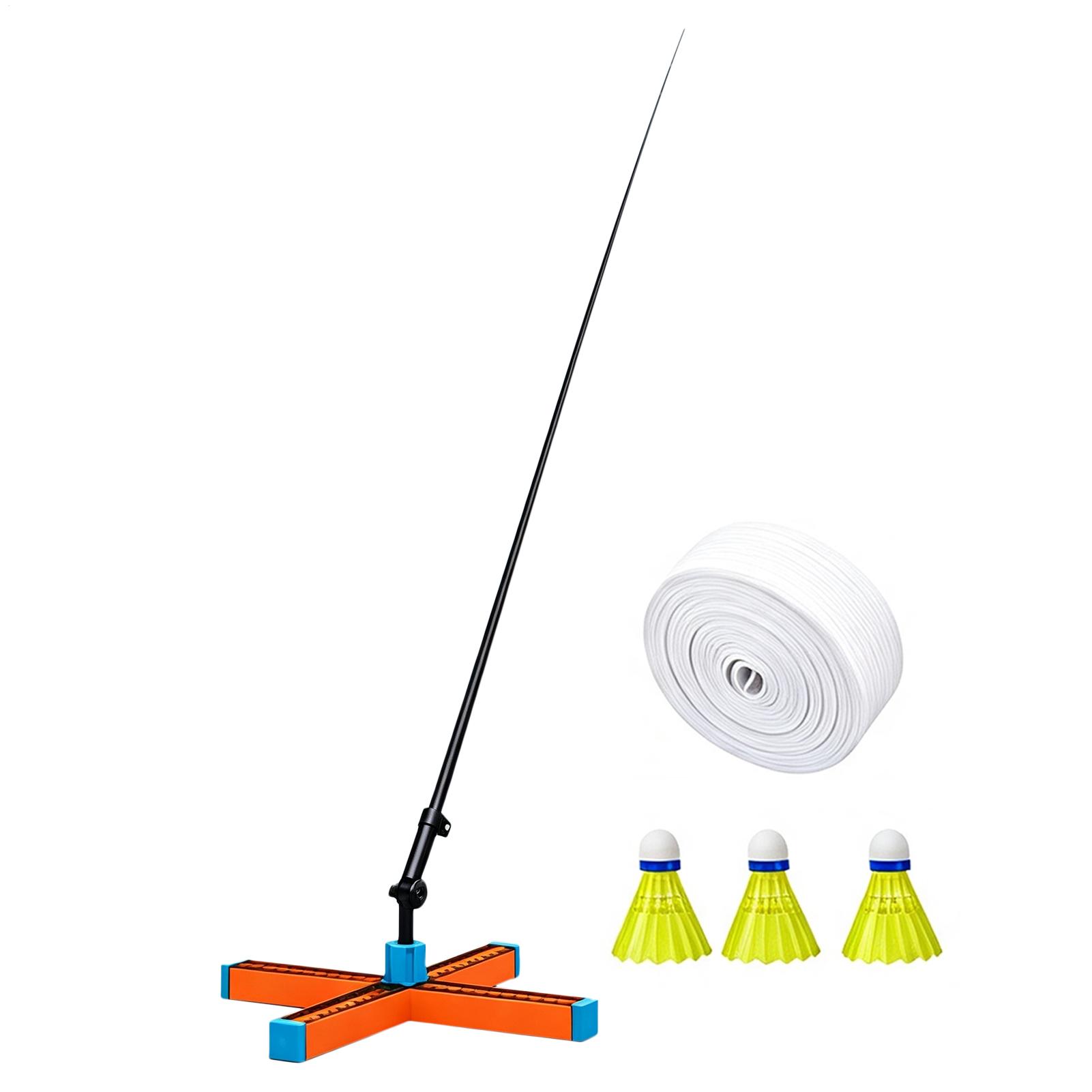 Badminton Single - Badminton-Einzeltrainingshilfe, tragbar, faltbar, automatisch zurückfedernd, Einzel-Badminton-Trainer