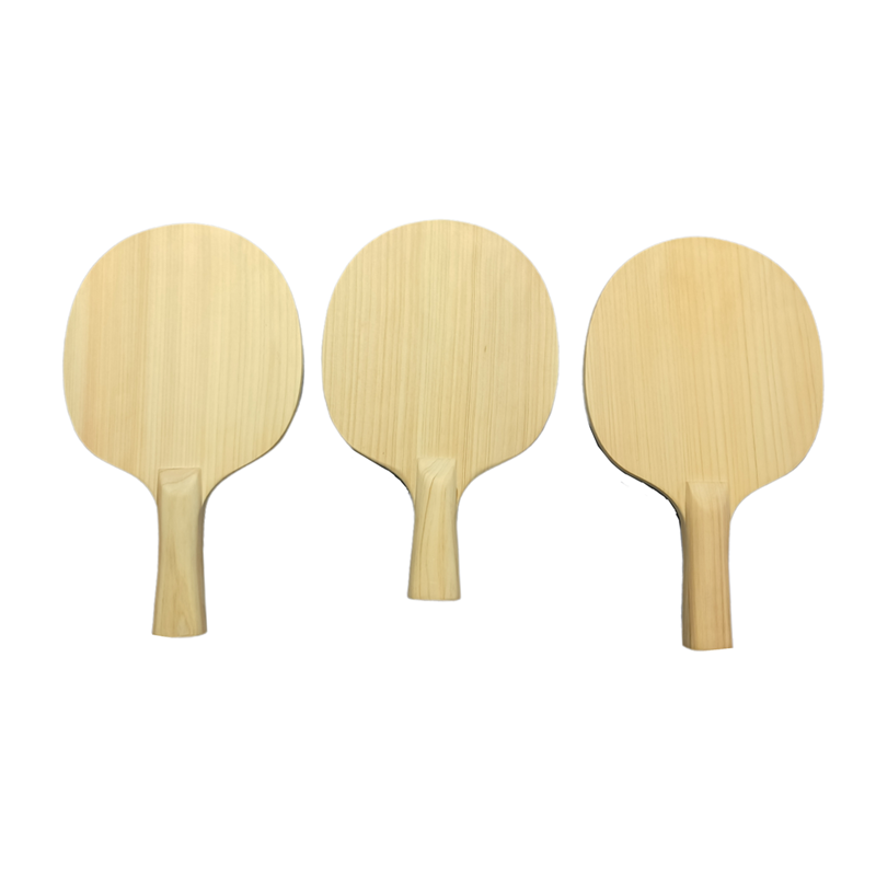 Badminton Single - Einfaches Hinoki-Massivholz-Tischtennisschlägerblatt 8mm Ping-Pong-Blatt FL CS