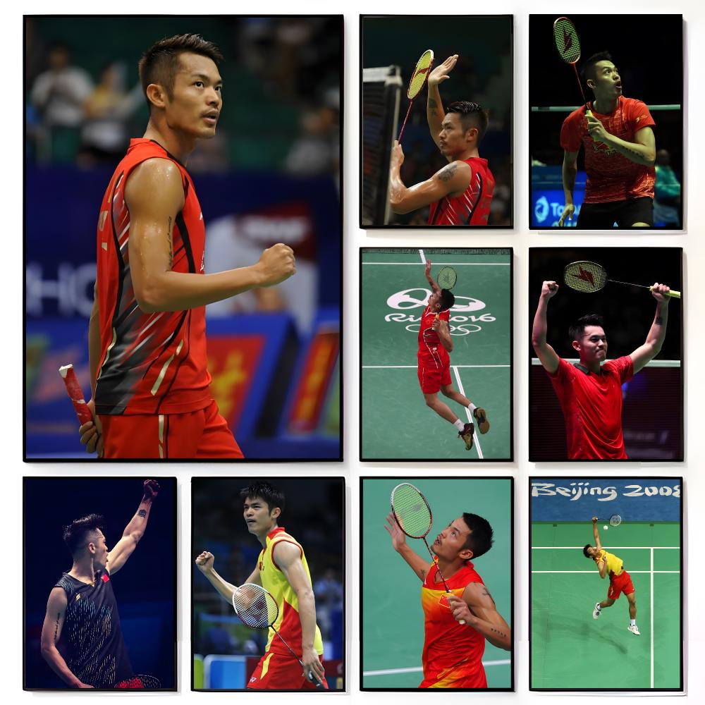 Badminton Legend - Badminton-Legende Lin Dan Poster, amerikanischer Film-Wandbilddruck,