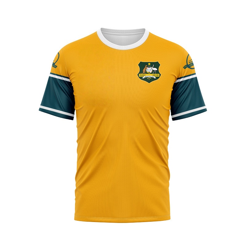 T Shirt Dry Fit - Retro-Trikot Känguru-Team Herren-T-Shirt Rugby-Shirt Größe S-5XL