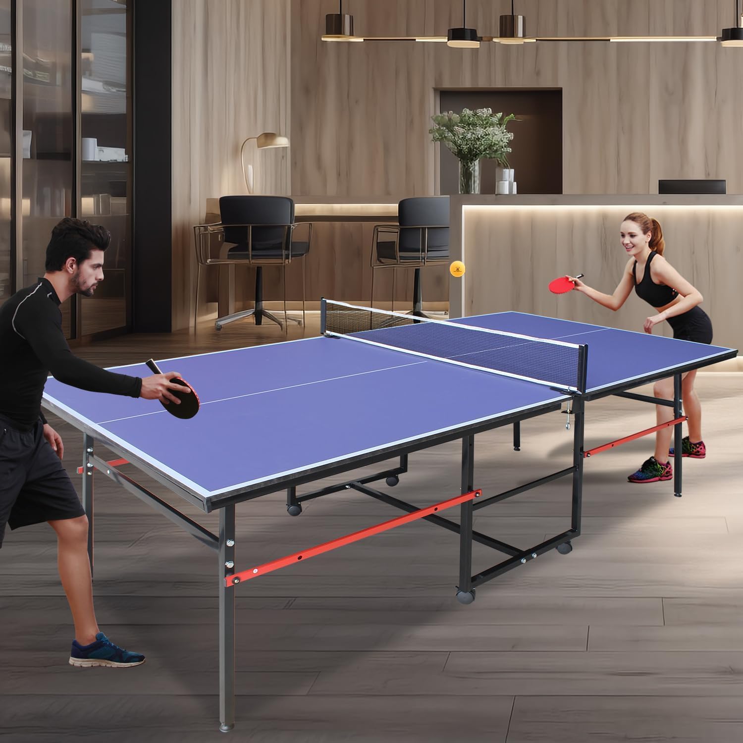 8 Fuß tragbarer Ping-Pong-Tisc – Badminton Single Bewertung und Preis